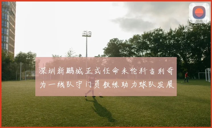深圳新鹏城正式任命米伦科吉利奇为一线队守门员教练助力球队发展